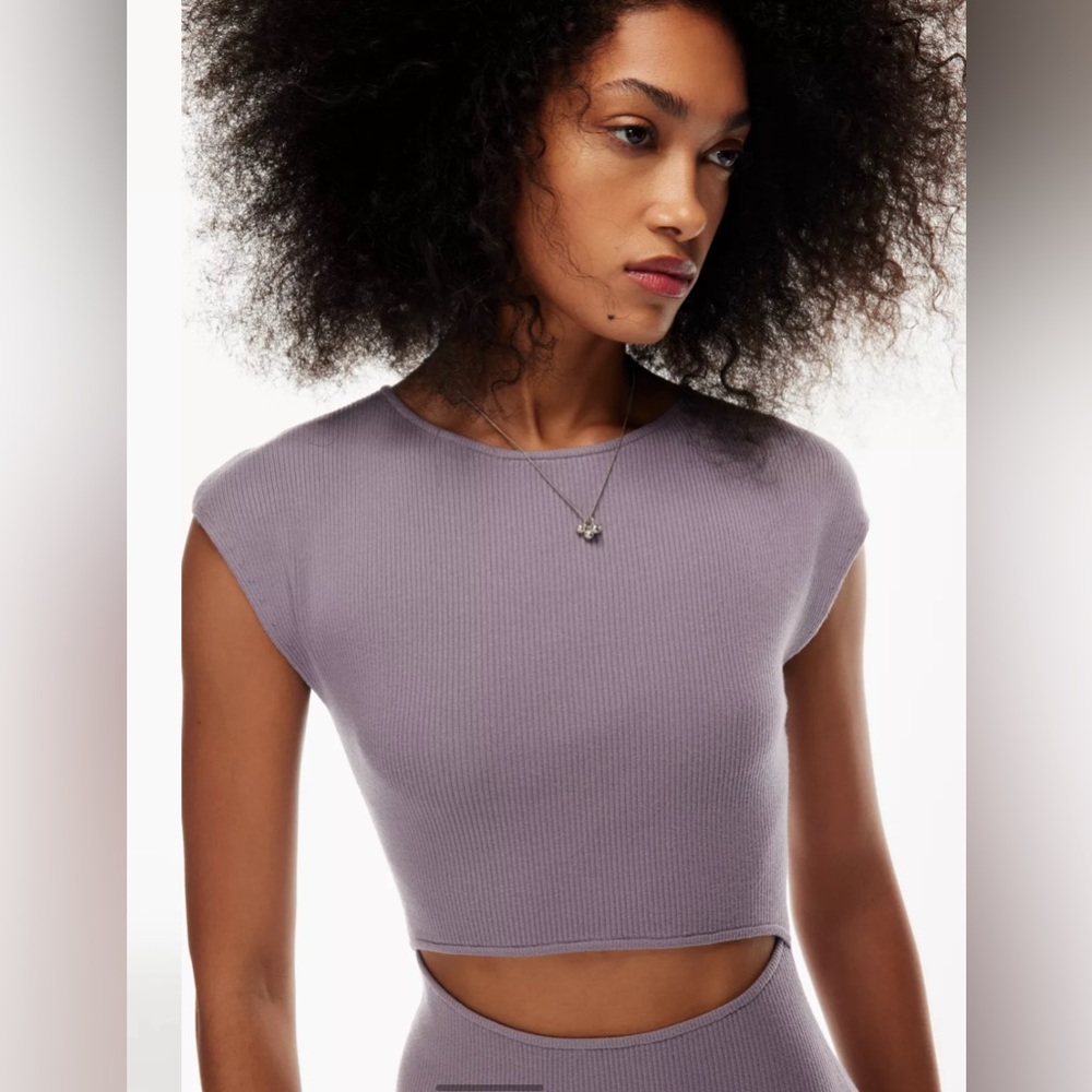 NWT Aritizia X Wilfred Free Cut-out Knit Mini Dress - Picture 6 of 6